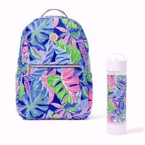 Lilly Pulitzer brand new GWP backpack + matching water bottle 💗